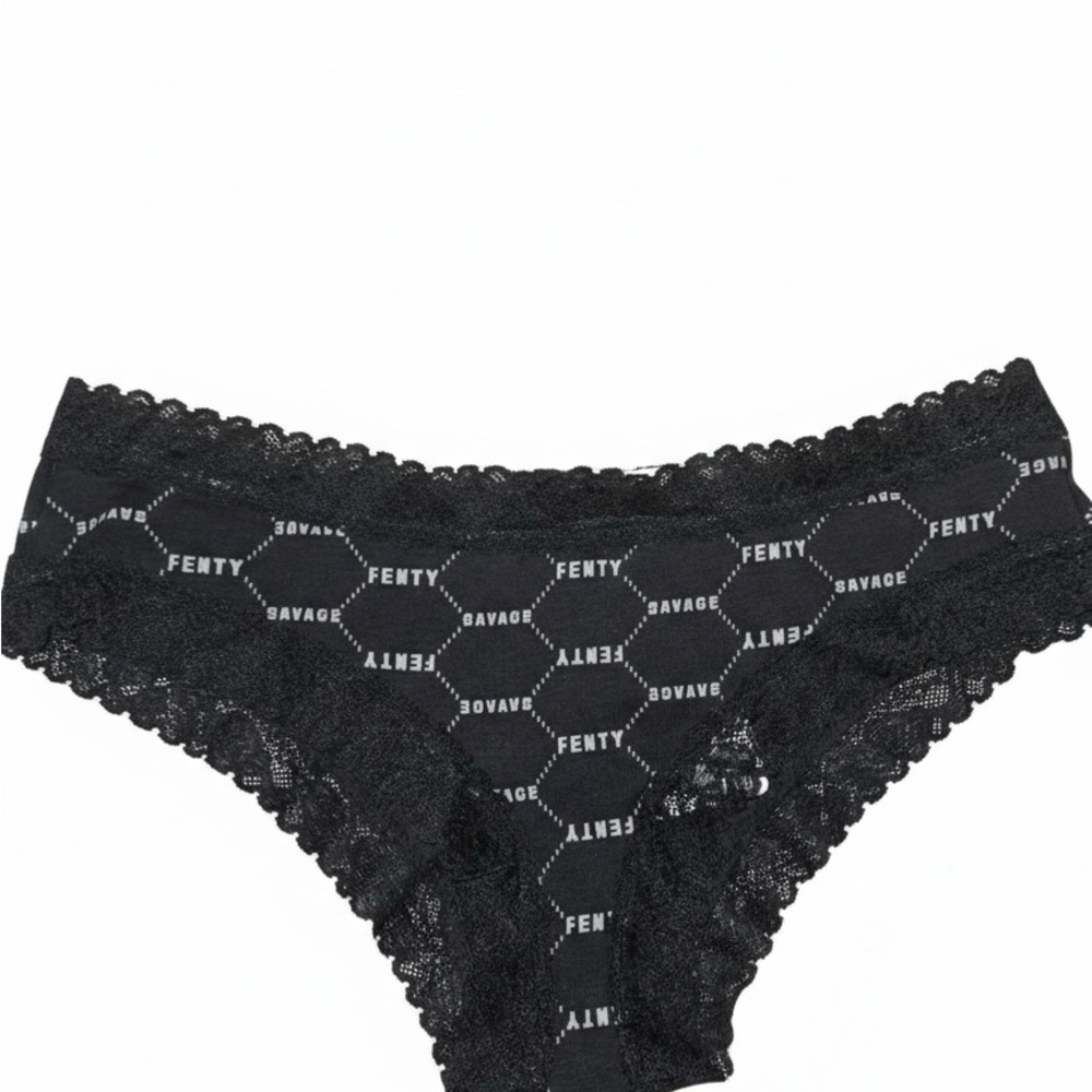 Savage X Fenty Black Lace Briefs